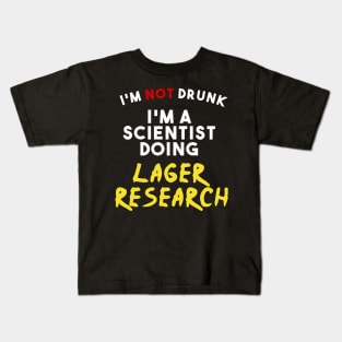 I love beer lager research funny present Kids T-Shirt